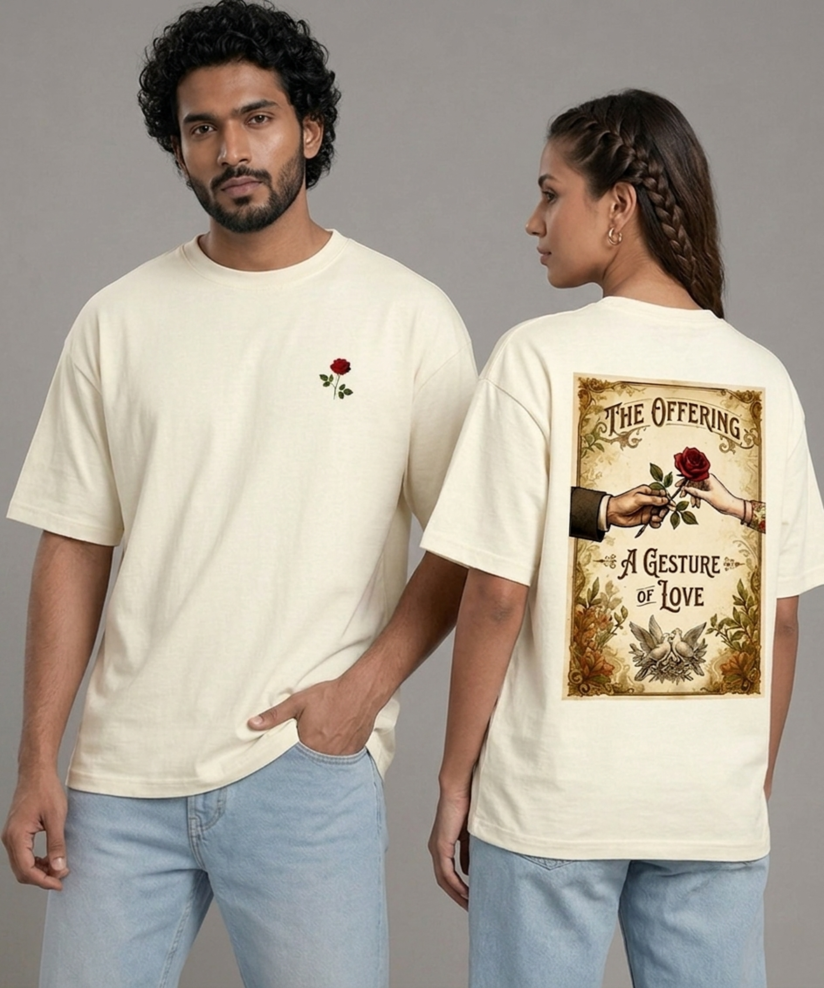 The Offering Vintage Rose Oversized Tee